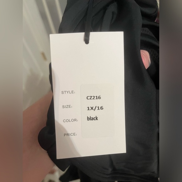 Unique Vintage Black Plunge One Piece Swimsuit, Size 1X, NWT! - Picture 10 of 11